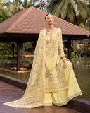 Faiza Saqlain Zinnia Embroidered Luxury Lawn Unstitched 3Pc Suit - Azalea