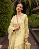 Faiza Saqlain Zinnia Embroidered Luxury Lawn Unstitched 3Pc Suit - Azalea