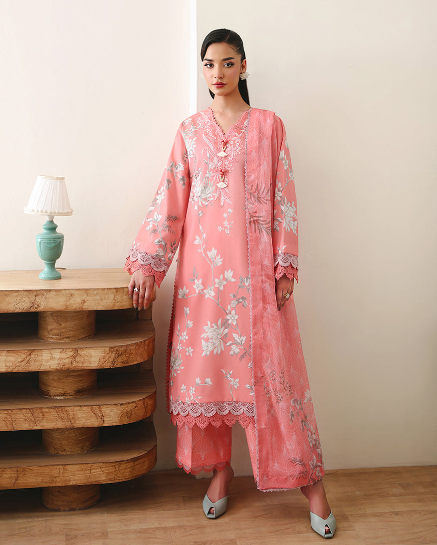 Roheenaz Eclat Gerden Printed Lawn Unstitched 3Pc Suit - AZALEA GRACE
