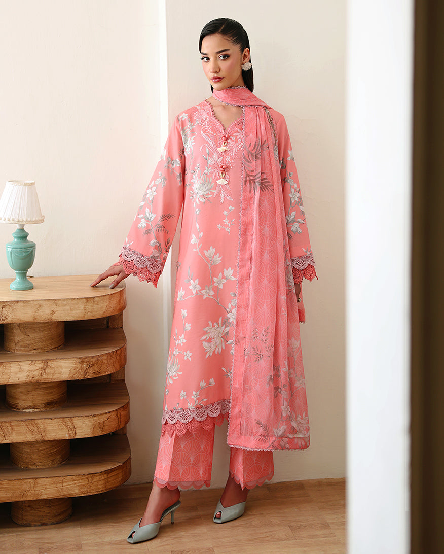 Roheenaz Eclat Gerden Printed Lawn Unstitched 3Pc Suit - AZALEA GRACE