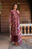 Afrozeh Damask The Holiday Unstitched Lawn 3Pc Suit AL-25-V2-08B AZARA