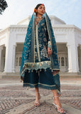 Hussain Rehar Kalabagh Unstitched Embroidered Lawn 3Pc Suit - Azraq