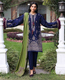 Republic Womenswear Amaris Unstitched Khaddar 3Pc Suit D-01 Azura