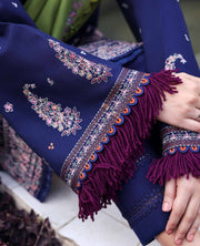 Republic Womenswear Amaris Unstitched Khaddar 3Pc Suit D-01 Azura
