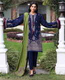Republic Womenswear Amaris Unstitched Khaddar 3Pc Suit D-01 Azura