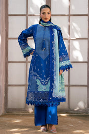 Zivah Apparel Bloom Haven Ready to Wear Luxury Lawn 3Pc Suit - Azurae