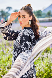 Farasha Summer Co Ords Printed Lawn Unstitched 3Pc Suit - Azure Muse