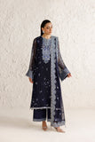 Farasha Luxury Formal Embroidered Chiffon Unstitched 3Pc Suit - Azurelle