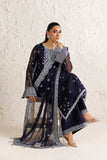 Farasha Luxury Formal Embroidered Chiffon Unstitched 3Pc Suit - Azurelle