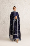 Farasha Luxury Formal Embroidered Chiffon Unstitched 3Pc Suit - Azurelle