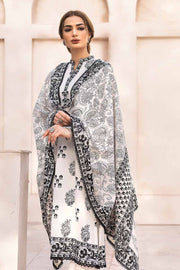 Gul Ahmed Black & White Printed Lawn Unstitched 3Pc Suit B-32026