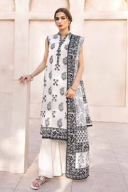 Gul Ahmed Black & White Printed Lawn Unstitched 3Pc Suit B-32026