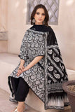 Gul Ahmed Black & White Printed Lawn Unstitched 3Pc Suit B-32027