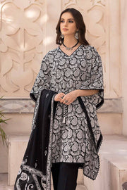 Gul Ahmed Black & White Printed Lawn Unstitched 3Pc Suit B-32027