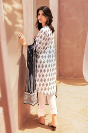 Gul Ahmed Black & White Printed Lawn Unstitched 3Pc Suit B-32028