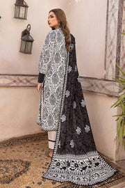 Gul Ahmed Black & White Printed Lawn Unstitched 3Pc Suit B-32031