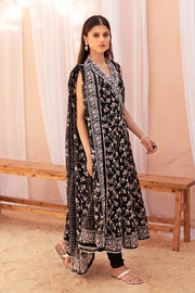 Gul Ahmed Black & White Printed Lawn Unstitched 3Pc Suit B-32037