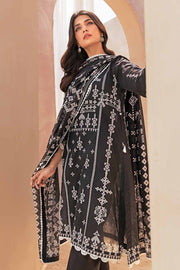 Gul Ahmed Black & White Printed Lawn Unstitched 3Pc Suit B-32038