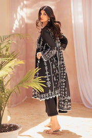 Gul Ahmed Black & White Printed Lawn Unstitched 3Pc Suit B-32038
