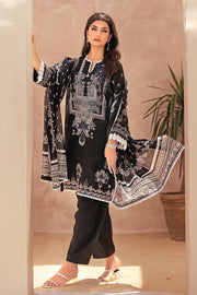 Gul Ahmed Black & White Printed Lawn Unstitched 3Pc Suit B-32040