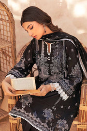 Gul Ahmed Black & White Printed Lawn Unstitched 3Pc Suit B-32040