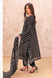 Gul Ahmed Black & White Printed Lawn Unstitched 3Pc Suit B-32040