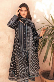 Gul Ahmed Black & White Printed Lawn Unstitched 3Pc Suit B-32040