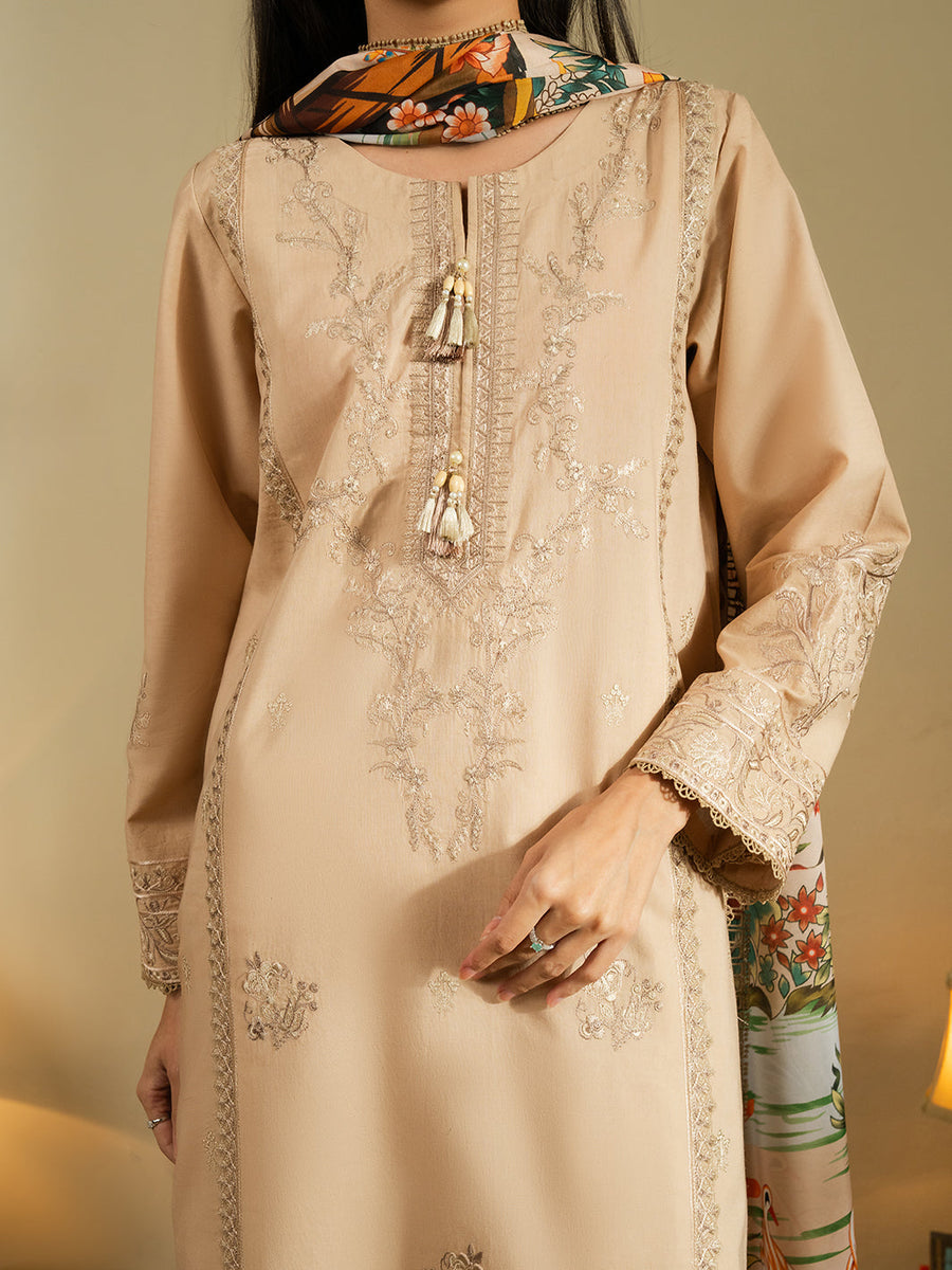 Faiza Faisal Embroidered Summer Lawn Unstitched 3Pc Suit - BAHA