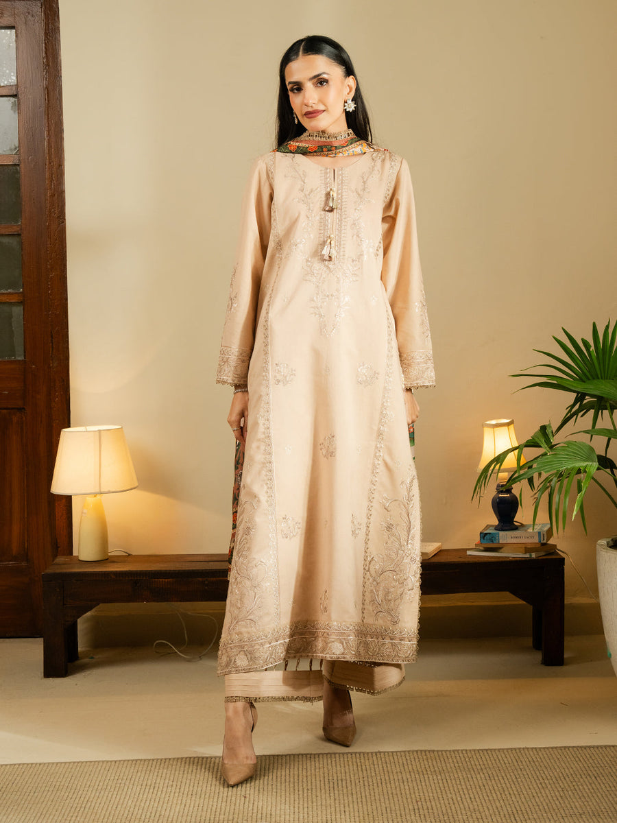 Faiza Faisal Embroidered Summer Lawn Unstitched 3Pc Suit - BAHA