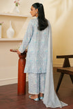 Cross Stitch Mahiri Embroidered Cambric Unstitched 3Pc Suit - BALLARD BLUE