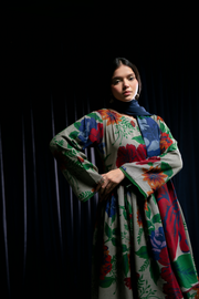 Feathers Digital Printed Dhanak Unstitched 3Pc Suit BANO-FT422