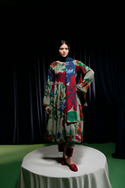 Feathers Digital Printed Dhanak Unstitched 3Pc Suit BANO-FT422