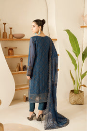 Ramsha Sonehri Embroidered Luxury Chiffon Unstitched 3Pc Suit BB-101