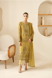 Ramsha Sonehri Embroidered Luxury Chiffon Unstitched 3Pc Suit BB-108