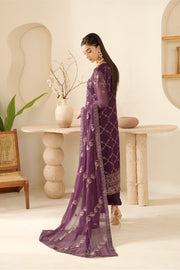 Ramsha Sonehri Embroidered Luxury Chiffon Unstitched 3Pc Suit BB-109