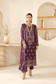 Ramsha Sonehri Embroidered Luxury Chiffon Unstitched 3Pc Suit BB-109