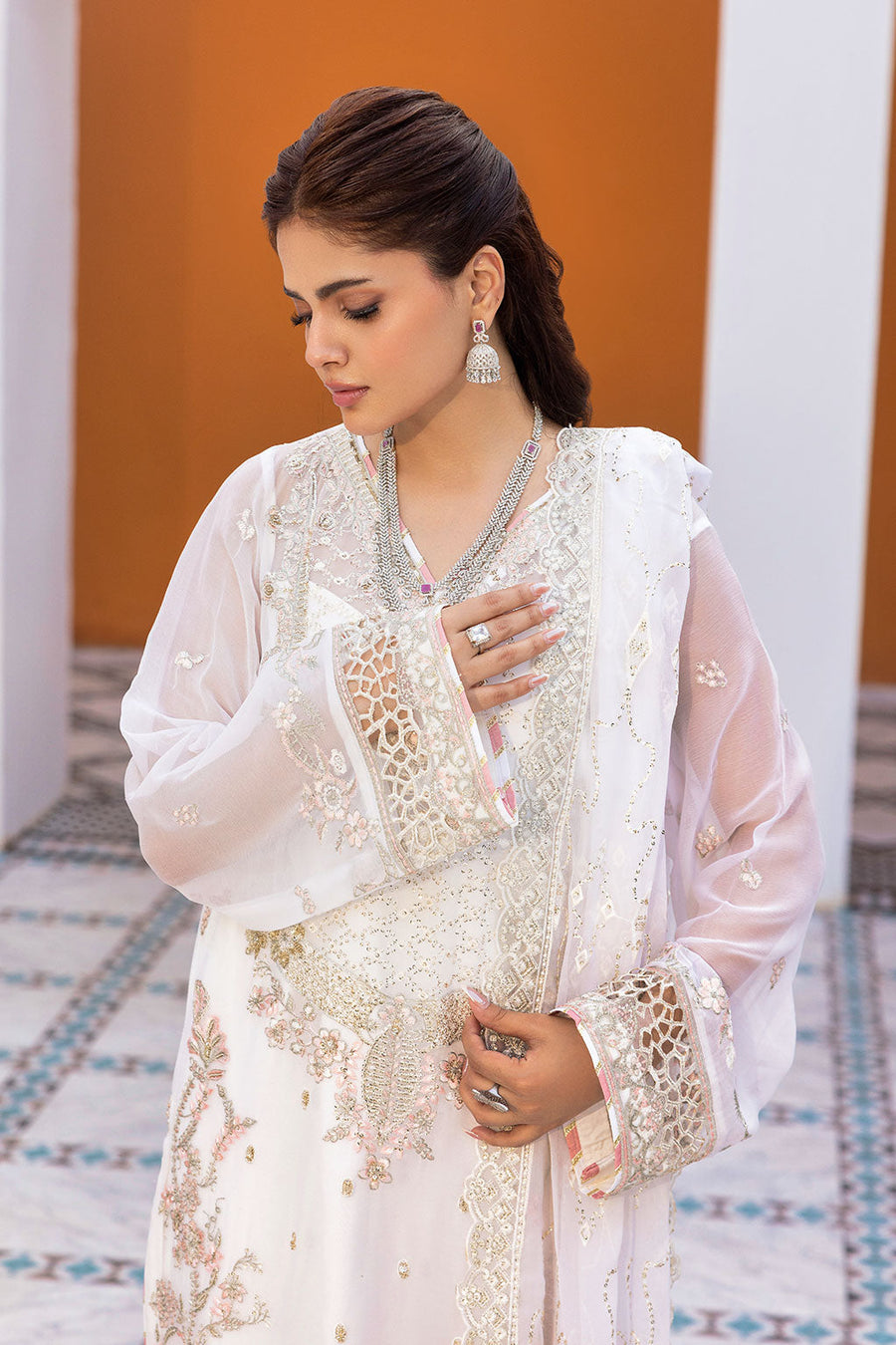 Ramsha Sonehri Vol-03 Embroidered Chiffon Unstitched 3Pc Suit BB-305
