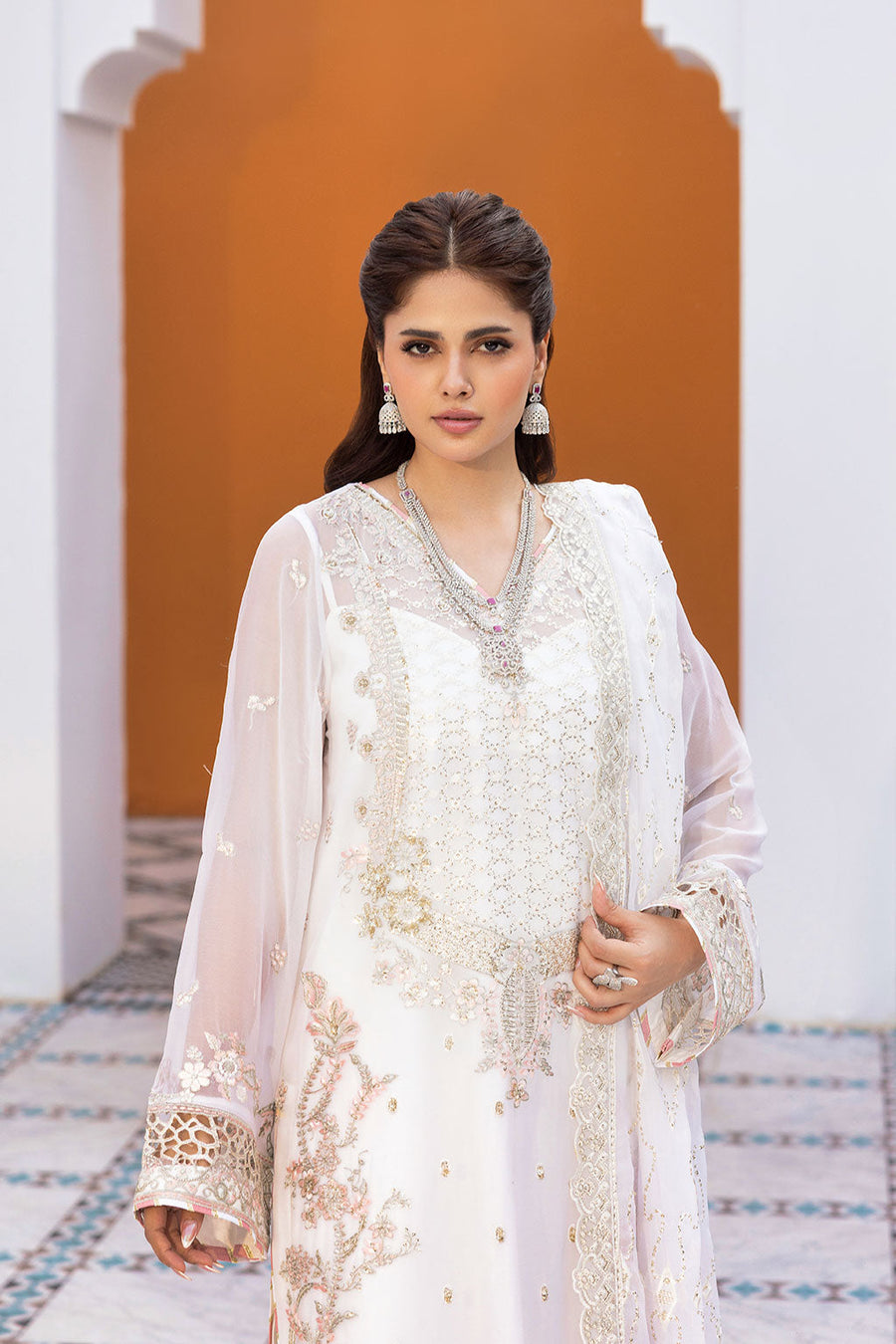 Ramsha Sonehri Vol-03 Embroidered Chiffon Unstitched 3Pc Suit BB-305