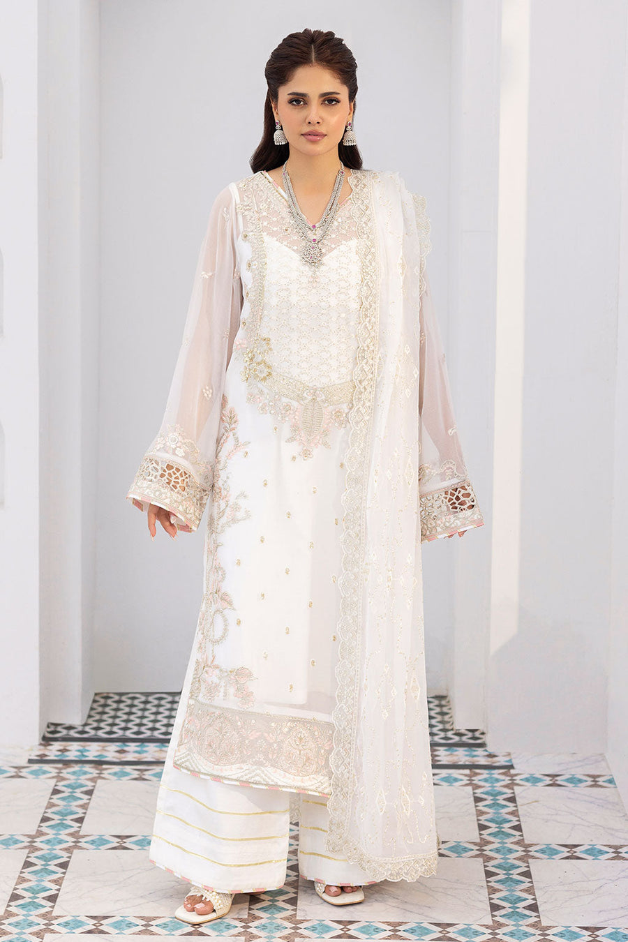 Ramsha Sonehri Vol-03 Embroidered Chiffon Unstitched 3Pc Suit BB-305