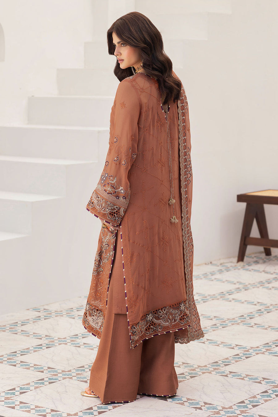 Ramsha Sonehri Vol-03 Embroidered Chiffon Unstitched 3Pc Suit BB-307