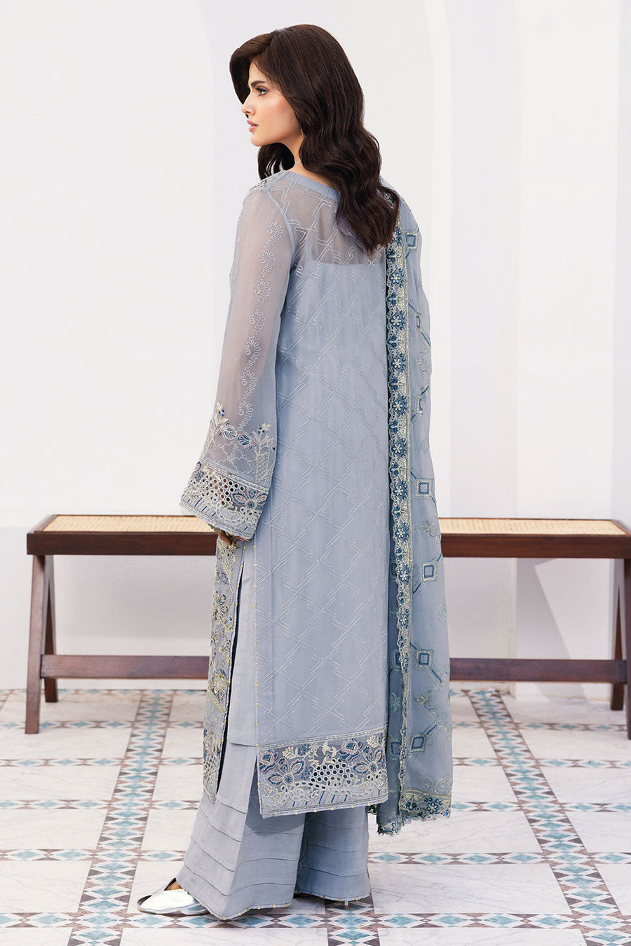 Ramsha Sonehri Vol-03 Embroidered Chiffon Unstitched 3Pc Suit BB-308