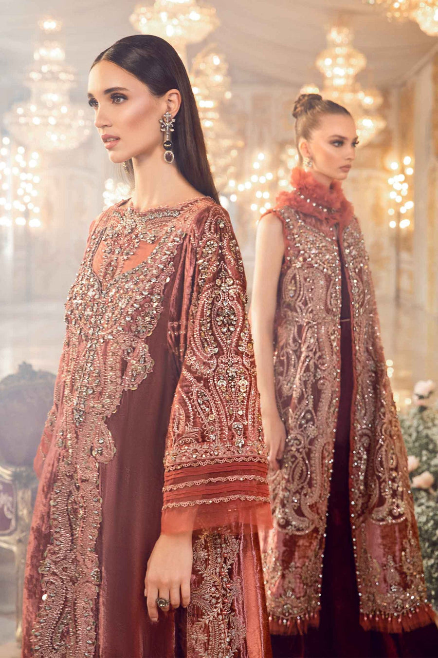 Maria.B Mbroidered Fabrics Unstitched Wedding Formal 3Pc Suit BD-2701