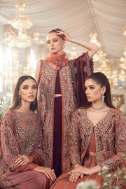 Maria.B Mbroidered Fabrics Unstitched Wedding Formal 3Pc Suit BD-2701