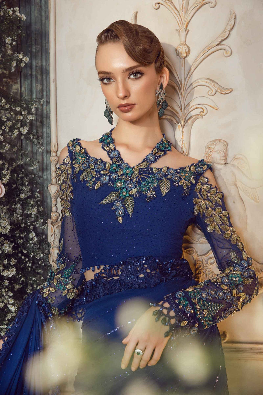 Maria.B Mbroidered Fabrics Unstitched Wedding Formal 3Pc Suit BD-2704