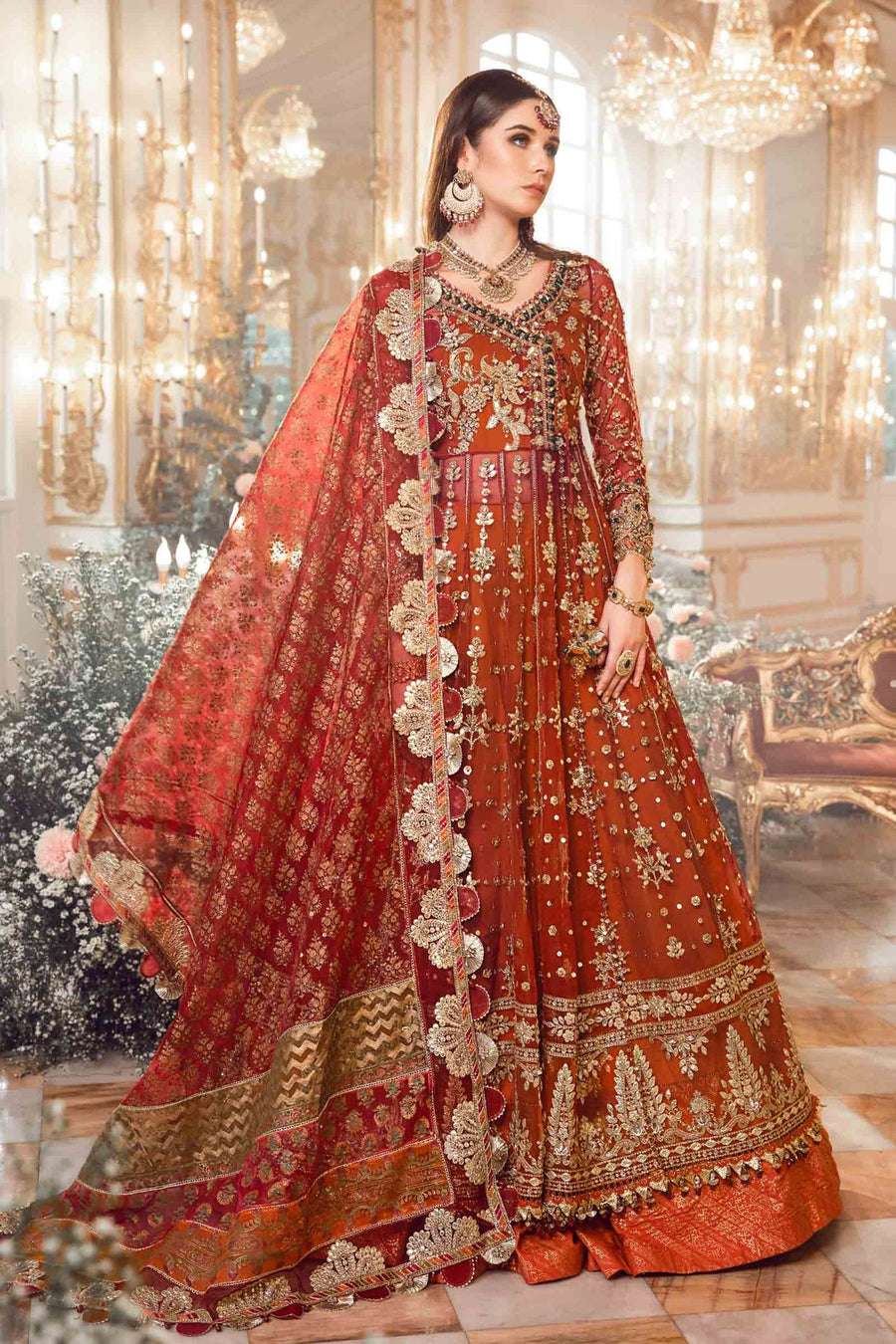 Maria.B Mbroidered Fabrics Unstitched Wedding Formal 3Pc Suit BD-2705