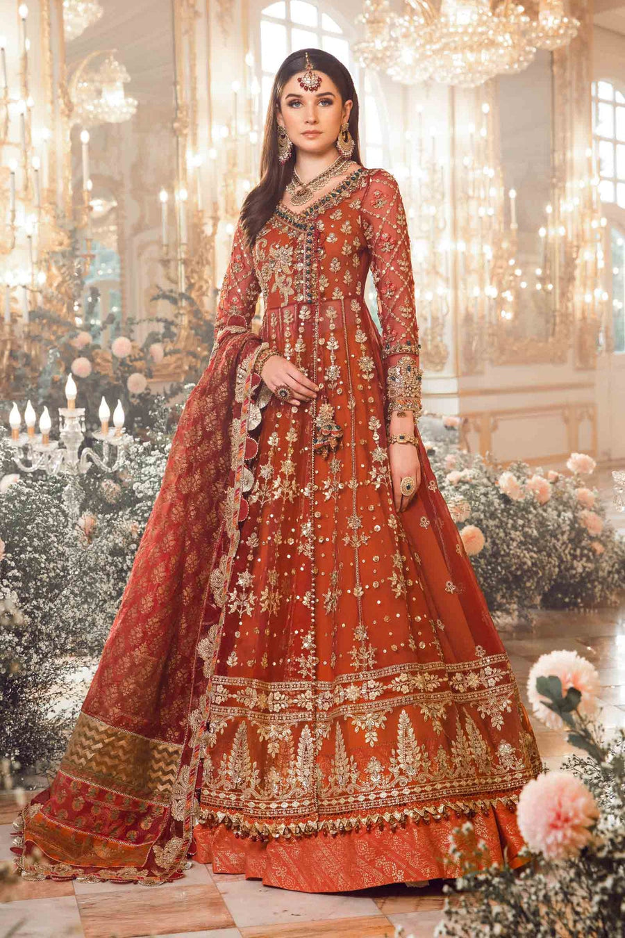 Maria.B Mbroidered Fabrics Unstitched Wedding Formal 3Pc Suit BD-2705