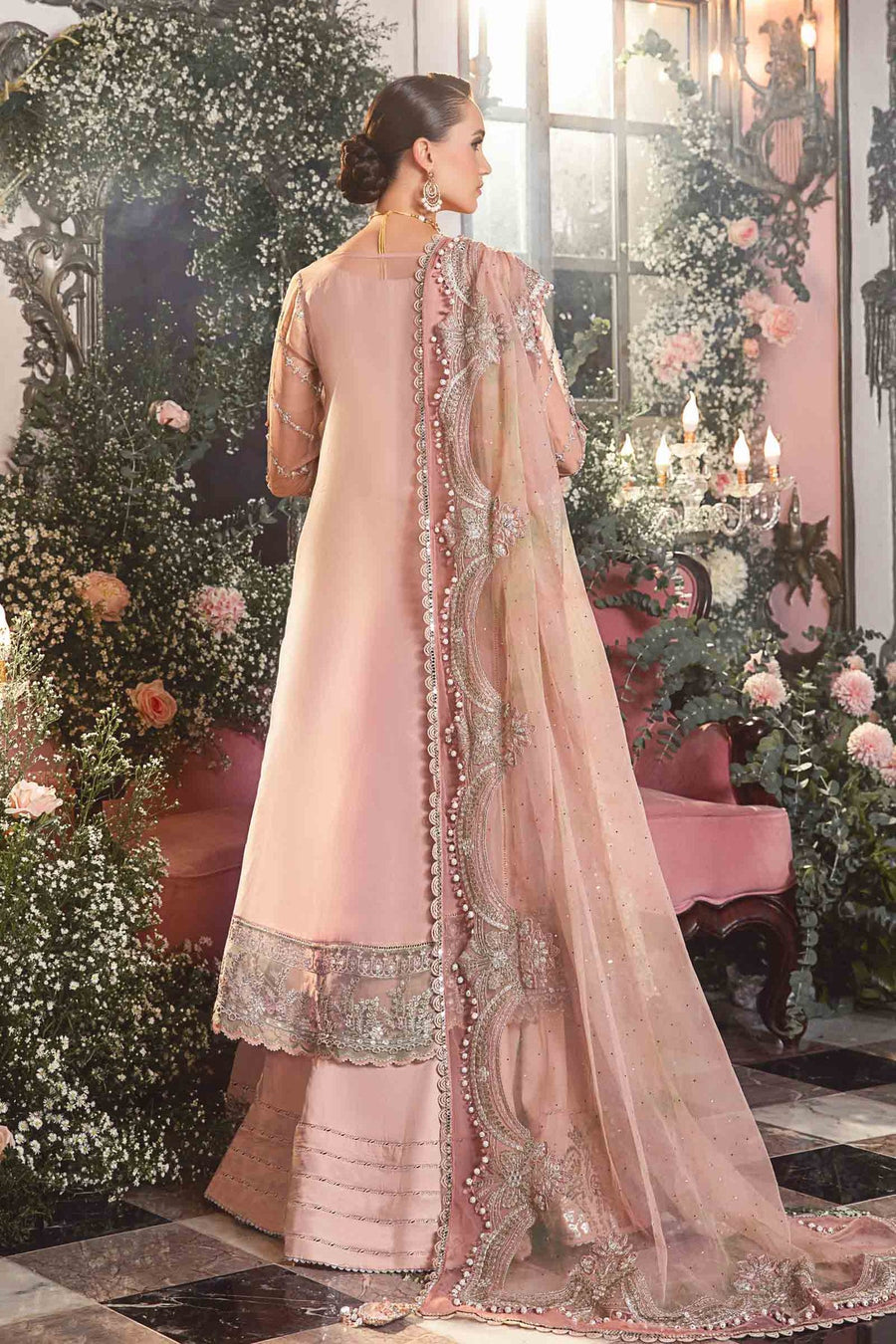 Maria.B Mbroidered Fabrics Unstitched Wedding Formal 3Pc Suit BD-2706