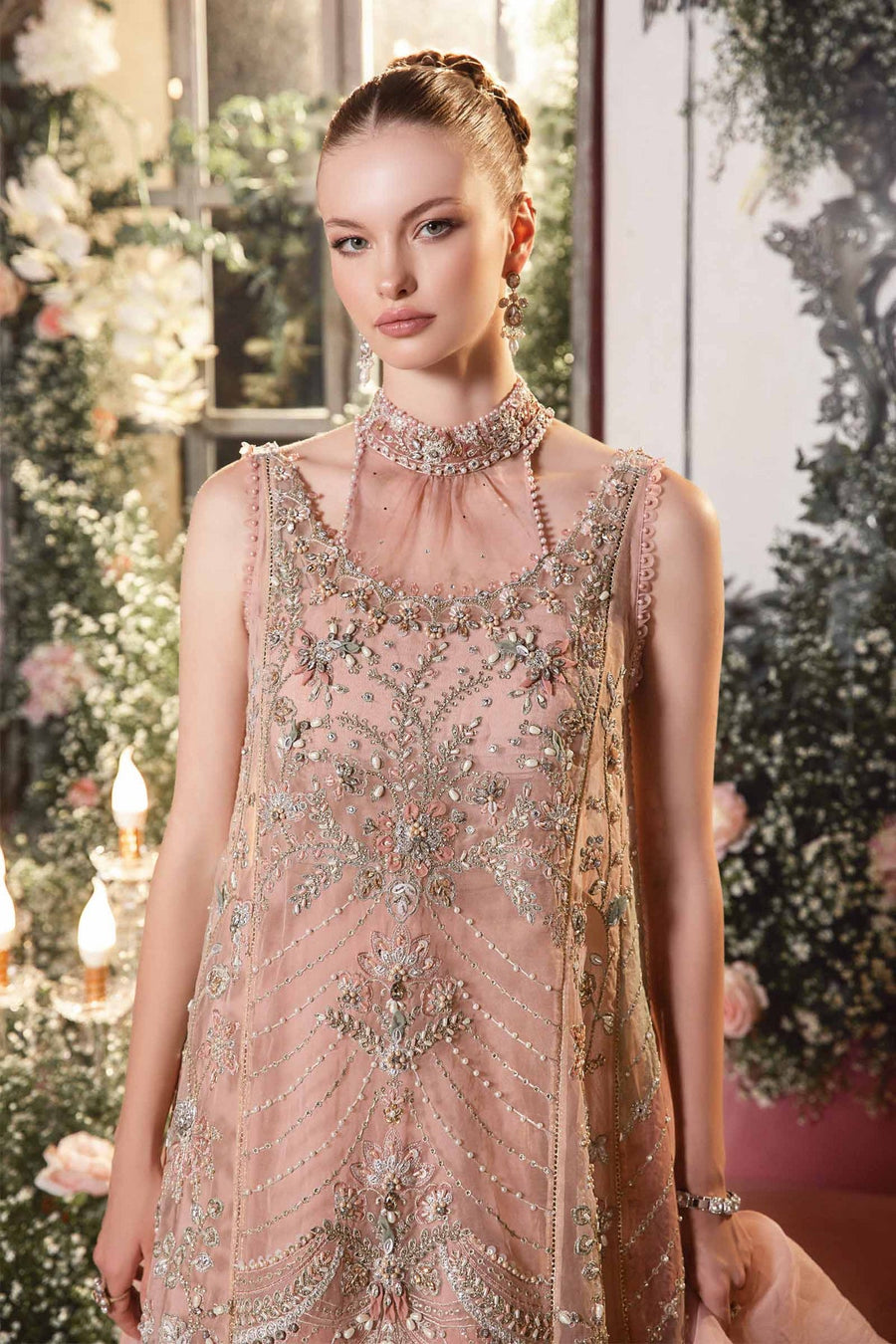 Maria.B Mbroidered Fabrics Unstitched Wedding Formal 3Pc Suit BD-2706