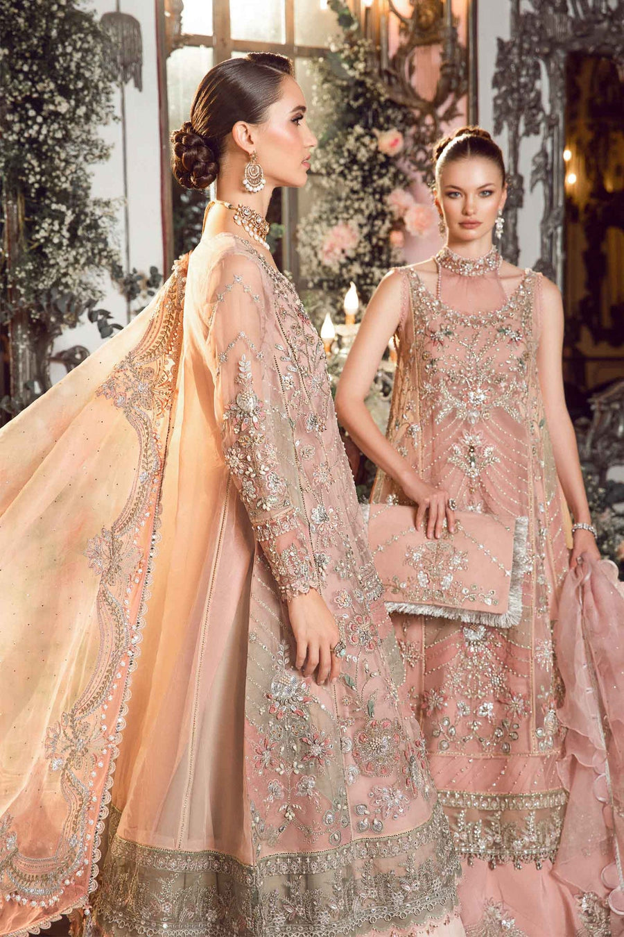 Maria.B Mbroidered Fabrics Unstitched Wedding Formal 3Pc Suit BD-2706