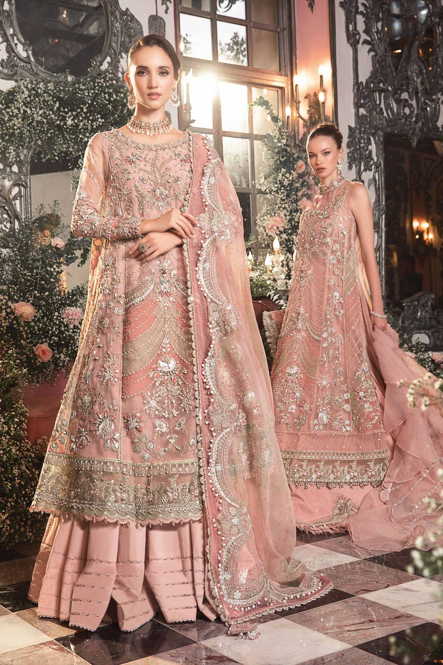 Maria.B Mbroidered Fabrics Unstitched Wedding Formal 3Pc Suit BD-2706